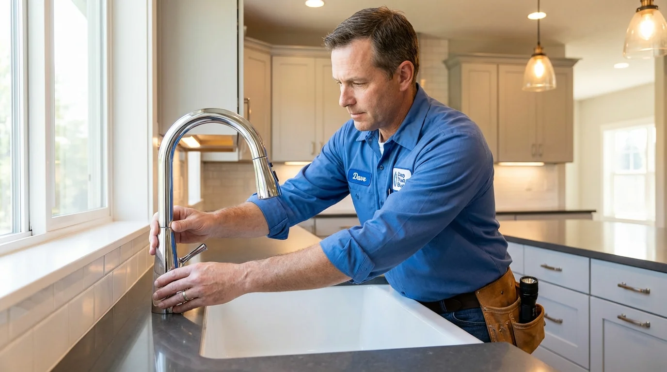 Kitchen faucet installation by Johns Plumbing LLC in Ilion